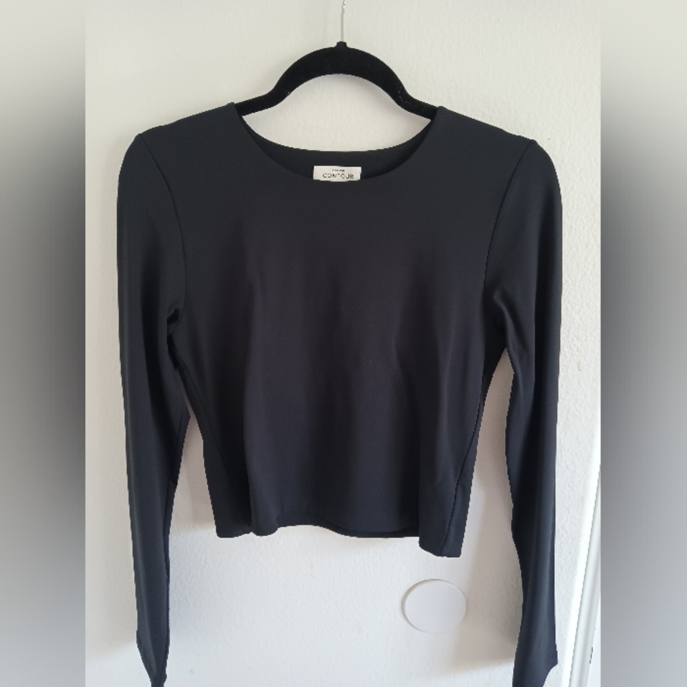Aritzia Babaton Classic Black Long Sleeve Tee